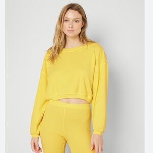 American Vintage WOMEN'S SWEATSHIRT LEBOW-Acid (Yellow)-S-NWT